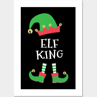 Funny Christmas Party Elf King Costume Posters and Art